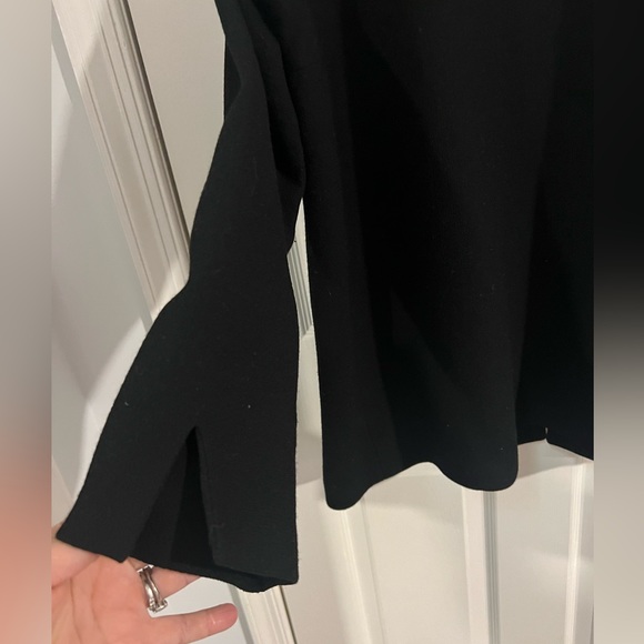 Nina McLemore Jacket Black WOOL CREPE KYOTO jacket size 4 point collar pockets - Picture 9 of 11